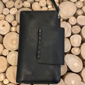 All Saints - Black Leather Wallet